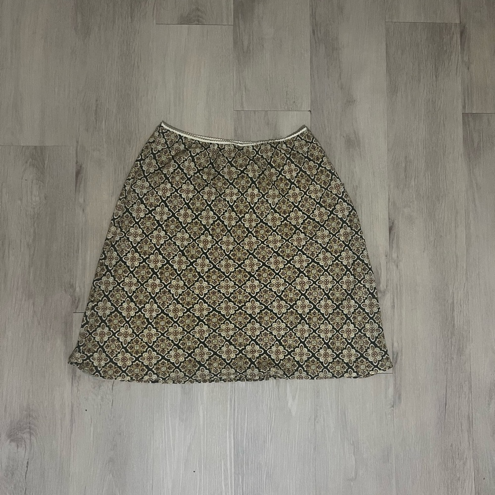 Sag Harbor Midi Skirt Cream and Brown